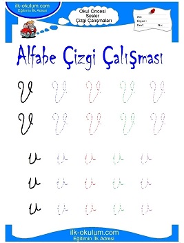 Çocuklar İçin Sesler Çizgi Çalışmaları Çalışma Sayfaları 